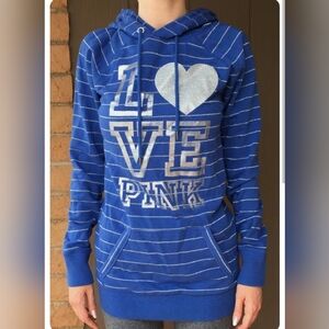 2008 vs PiNK vtg Blue Striped Hoodie.39